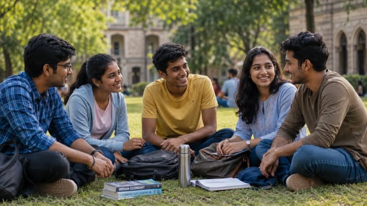 College students supporting each other on campus